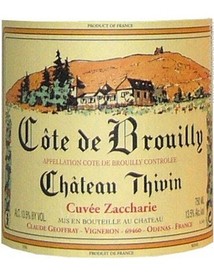Chateau Thivin Cote de Brouilly Cuvee Zaccharie 2021