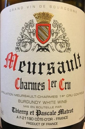 Domaine Matrot Meursault Charmes Premier Cru 2016