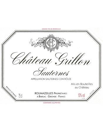 Chateau Grillon Sauternes 2015