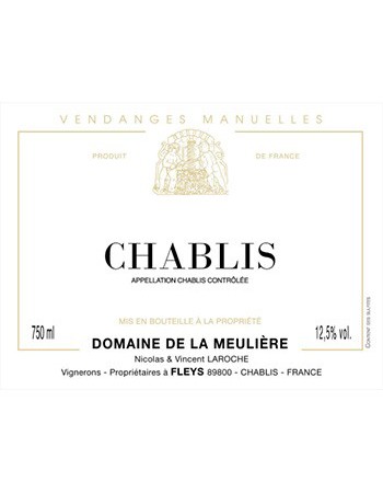 Domaine de la Meuliere Chablis 2015