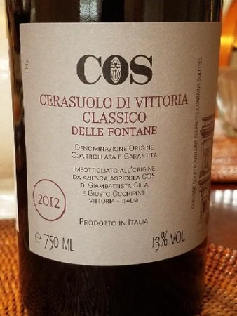 COS Cerasuolo di Vittoria Classico delle Fontane 2012