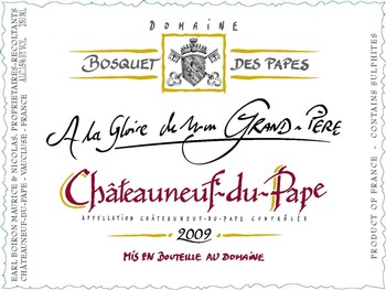 Bosquet des Papes Chateauneuf-du-Pape Gloire de Mon Grand-Pere 2009