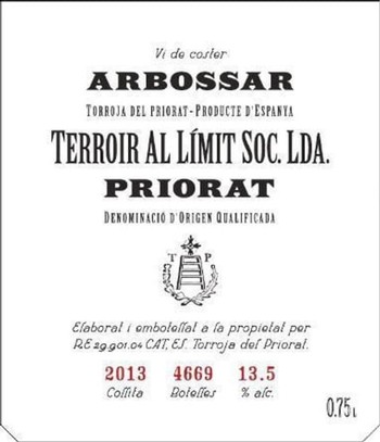 Terroir Al Limit Terroir l'Arbossar 2014
