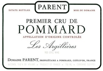 Domaine Parent Pommard Premier Cru Les Argillieres 2012