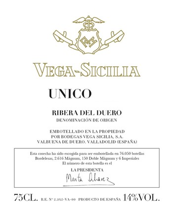 Bodegas Vega Sicilia Unico 2010