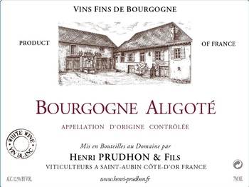 Henri Prudhon Bourgogne Aligote 2021