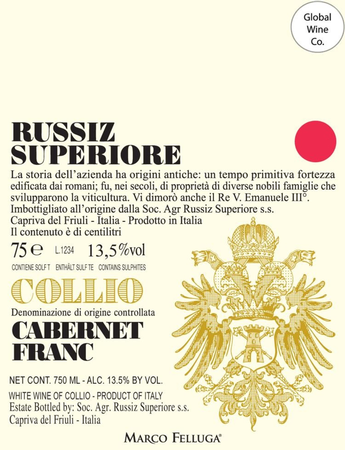 Russiz Superiore Collio Cabernet Franc 2019