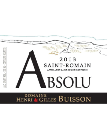 Domaine Henri et Gilles Buisson Saint Romain Rouge Absolu 2013