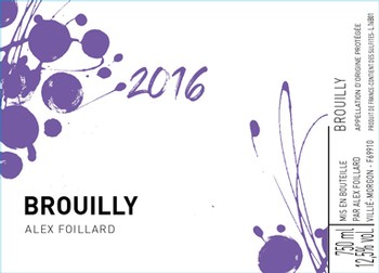 Alex Foillard Brouilly 2017