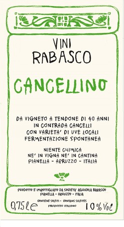 Rabasco Vino Bianco Cancellino 2021