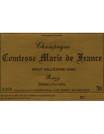 Paul Bara Brut Grand Cru Comtesse Marie de France 2005 Image