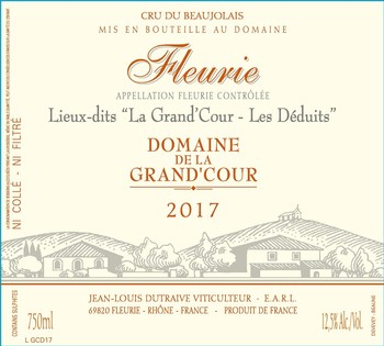 Jean-Louis Dutraive Fleurie Les Deduits 2017