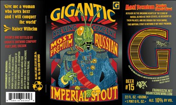 Gigantic Most Premium Russian Imperial Stout 500mL Bottle