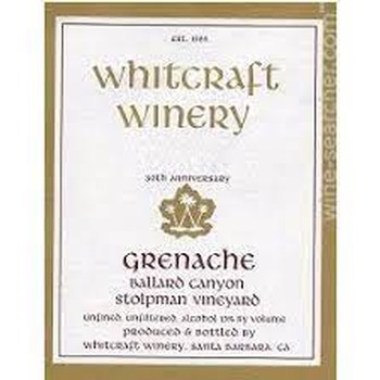 Whitcraft Ballard Canyon Stolpman Grenache 2019