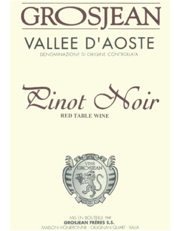 Grosjean Freres Vallee d'Aoste Pinot Noir 2018