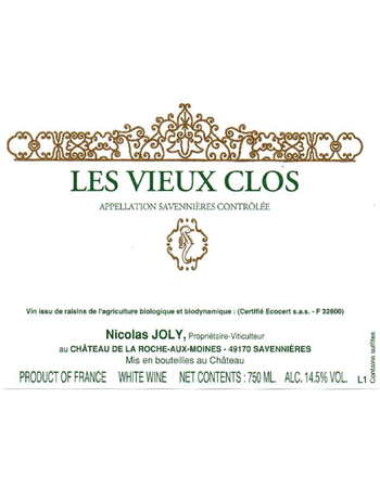 Nicolas Joly Savennieres Les Vieux Clos 2017