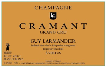 Guy Larmandier Cramand Grand Cru BdB NV 375mL