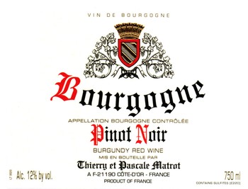 Domaine Matrot Bourgogne Pinot Noir 2018