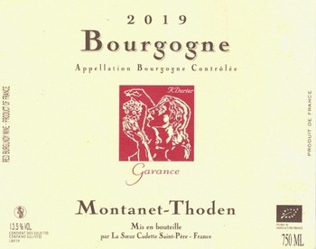 Domaine Montanet-Thoden Domaine Montanet-Thoden Garance Bourgogne 2019