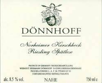 Donnhoff Norheimer Kirsch Spatlese 2017