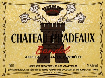 Chateau Pradeaux Bandol Rouge 2015