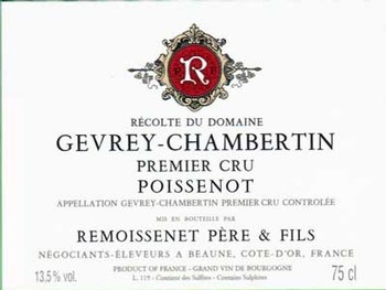 Remoissenet Gevrey-Chambertin 1er Cru Poissenot 2016