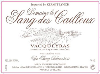 Domaine le Sang des Cailloux Un Sung Blanc 2016