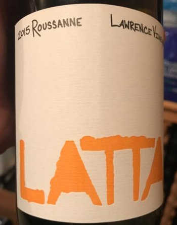 Latta Roussanne Lawrence Vineyard 2015