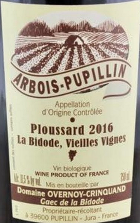 Domaine Overnoy-Crinquand Arbois-Pupillin Ploussard La Bidode 2019