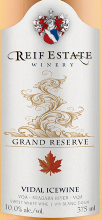 Reif Estate Winery Grand Reserve Vidal Icewine 2016