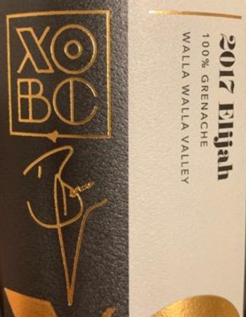 XOBC Cellars Elijah 2018