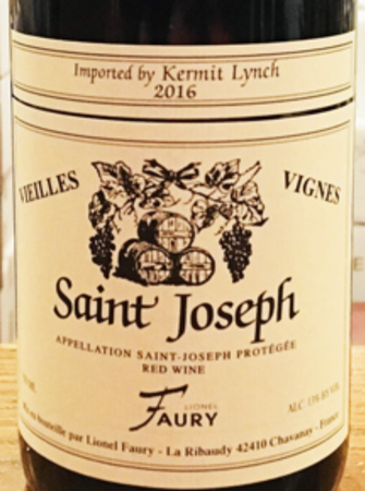 Lionel Faury Saint Joseph Vieilles Vignes 2016