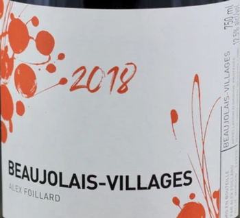 Alex Foillard Beaujolais Villages 2018