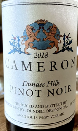Cameron Winery Pinot Noir Dundee Hills 2018