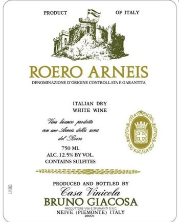 Bruno Giacosa Roero DOCG Arneis 2019