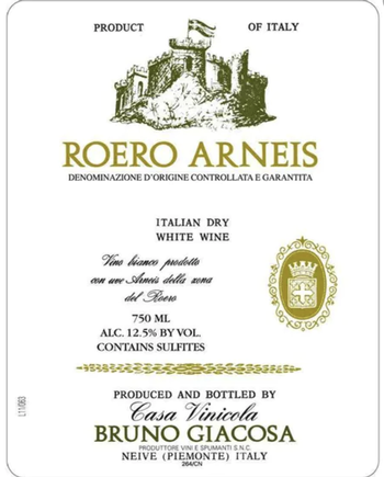 Bruno Giacosa Roero DOCG Arneis 2021