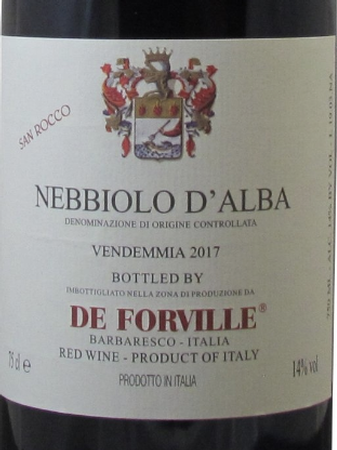 De Forville Nebbiolo d'Alba San Rocco 2018