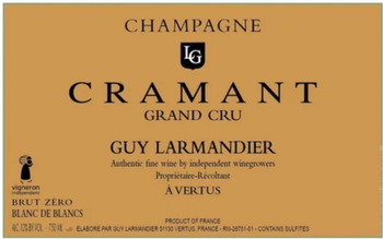 Guy Larmandier Cramant Grand Cru Blanc de Blancs Brut Zero