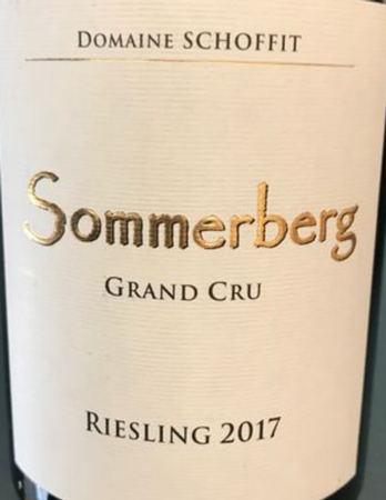 Domaine Schoffit Grand Cru Sommerberg Riesling 2017