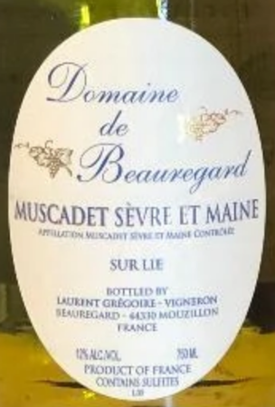 Domaine de Beauregard Muscadet Sevre et Maine Sur Lie 2019