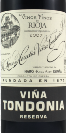 R. Lopez de Heredia Rioja Vina Tondonia Reserva 2007