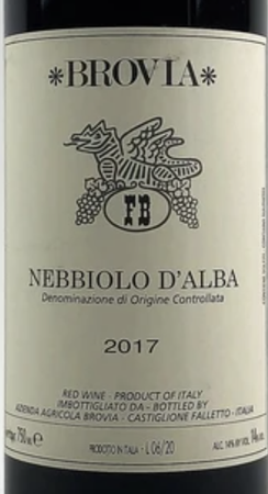 Brovia Nebbiolo d'Alba Valmaggione 2017