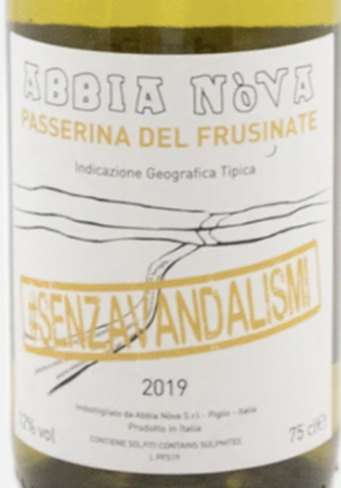 Abbia Nòva Senza Vandalismi Bianco Passerina 2019