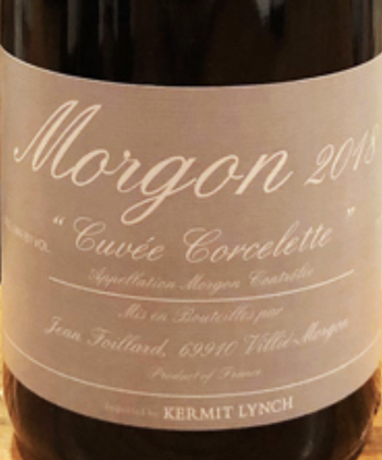 Domaine Jean Foillard Morgon Cuvee Corcelette 2018