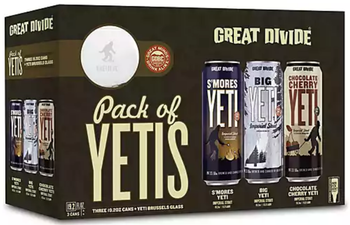 Great Divide Pack of Yetis 3 Pack w/Glass