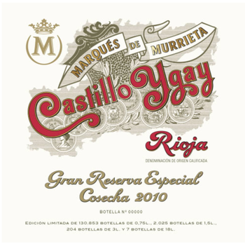 Marques de Murrieta Castillo Ygay Gran Reserva Especial Cosecha 2010