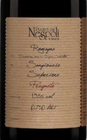 Poderi dal Nespoli Prugneto Sangiovese di Romagna 2016