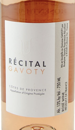 Domaine Gavoty Recital Cotes de Provence Rosé 2020