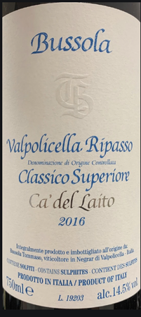 Tommaso Bussola Ca'del Laito Valpolicella Ripasso 2016