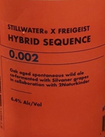 Stillwater w/ Freigeist Hybrid Sequence 0.002 750mL Bottle